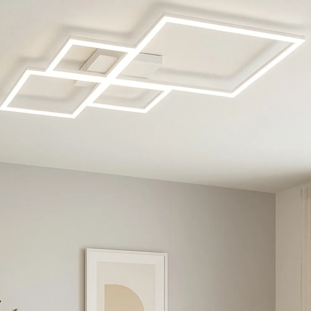 Plafoniere Moderne-Top Light Plafoniera led 3000k 4000k quadrata bianca per soggiorno