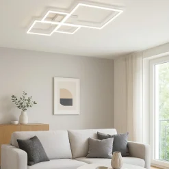 Plafoniere Moderne-Top Light Plafoniera led 3000k 4000k quadrata bianca per soggiorno