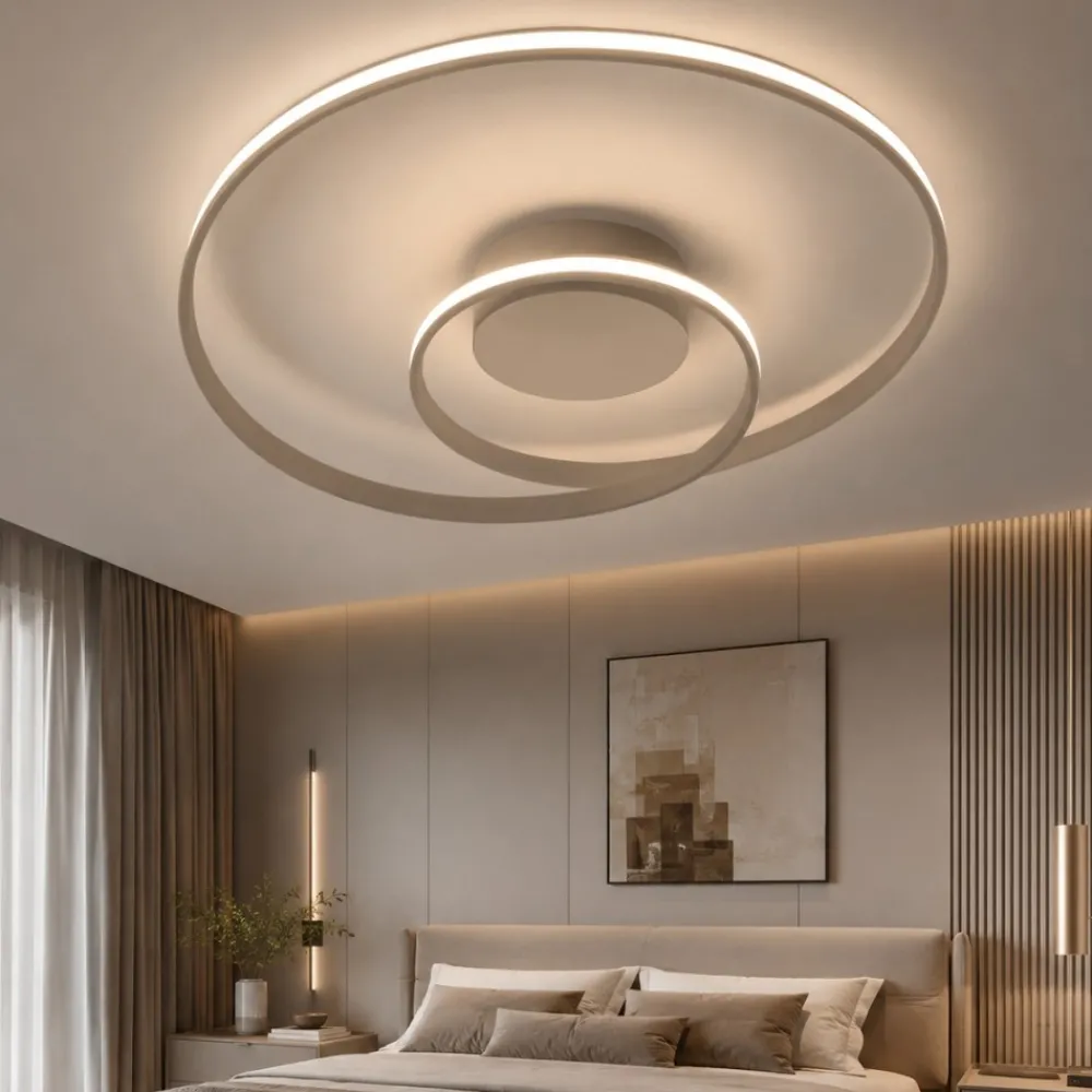 Plafoniere Moderne-Vivida International Plafoniera led 3000k 4000k spirale sabbia circuit