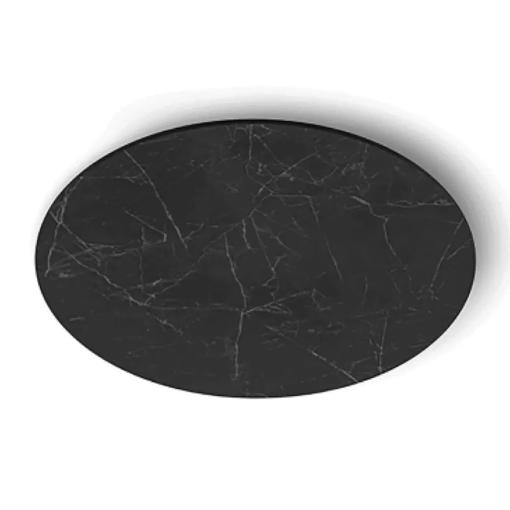 Plafoniere Moderne-Linea Light Plafoniera led 3000k gemini nera tonda