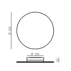 Plafoniere Moderne-Linea Light Plafoniera led 3000k gemini nera tonda