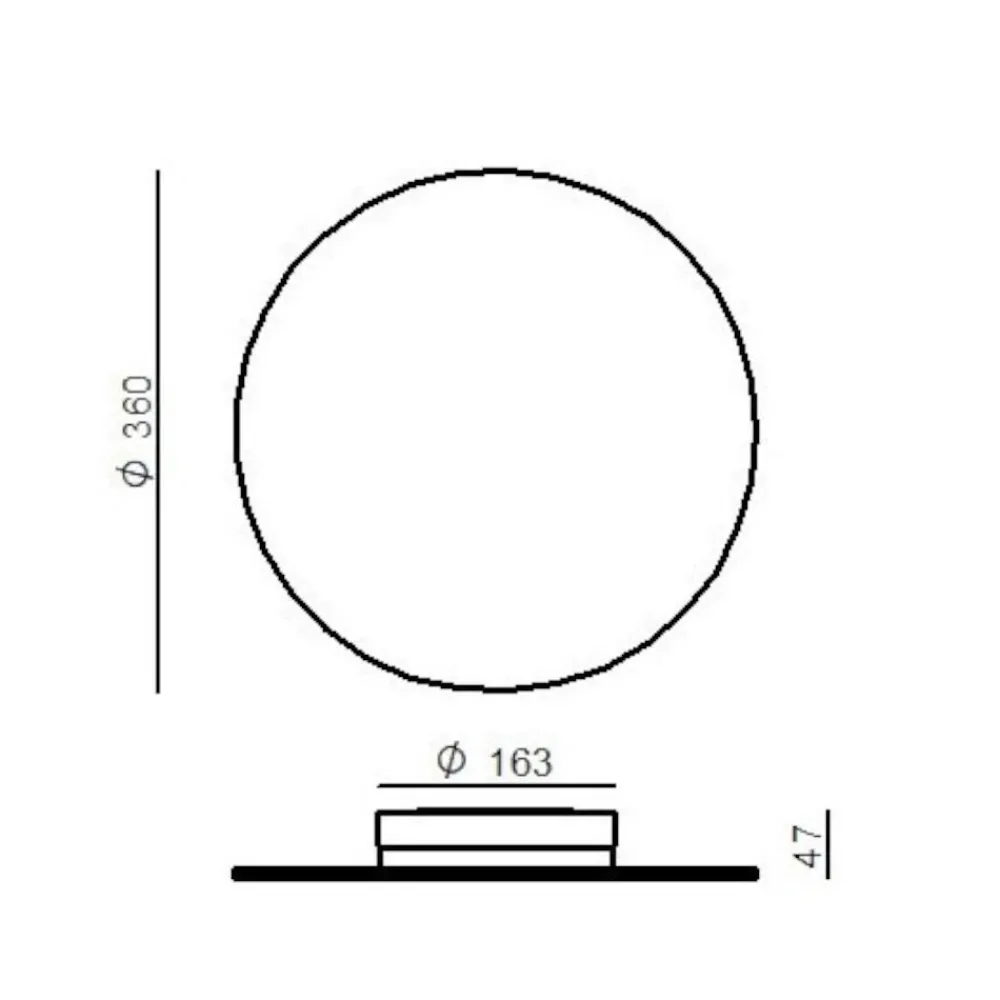 Plafoniere Moderne-Linea Light Plafoniera led 3000k gemini nera tonda