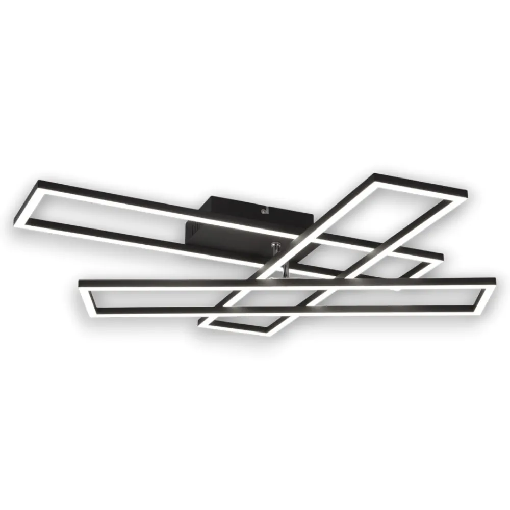 Plafoniere Moderne-Selezionato da Mazzolaluce Plafoniera led 2700-6000k nera dimmerabile
