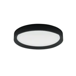 Plafoniere Moderne-Linea Light Plafoniera led 3000k nera tara ip40