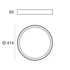 Plafoniere Moderne-Linea Light Plafoniera led 3000k nera tara ip40
