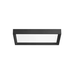 Plafoniere Moderne-Linea Light Plafoniera led 3000k nera rettangolare tara
