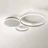 Plafoniere Moderne-Ondaluce Plafoniera led 3000k pl pois silver pc design