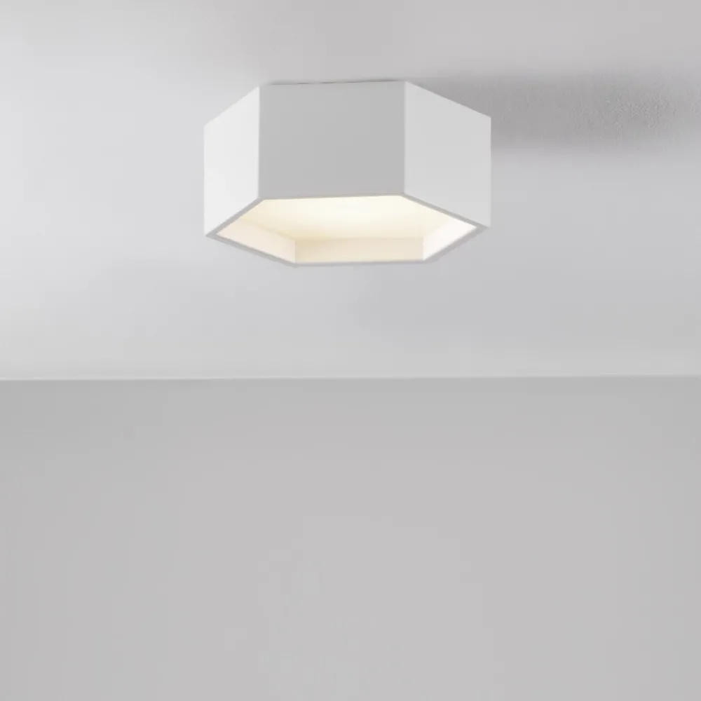 Plafoniere Moderne-Selezionato da Mazzolaluce Plafoniera led 3000k ottagonale bianca