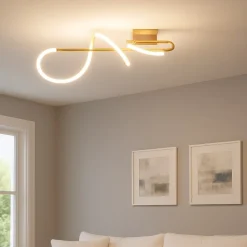 Plafoniere Moderne-Selezionato da Mazzolaluce Plafoniera led 3000k per camera da letto design con tubo silicone