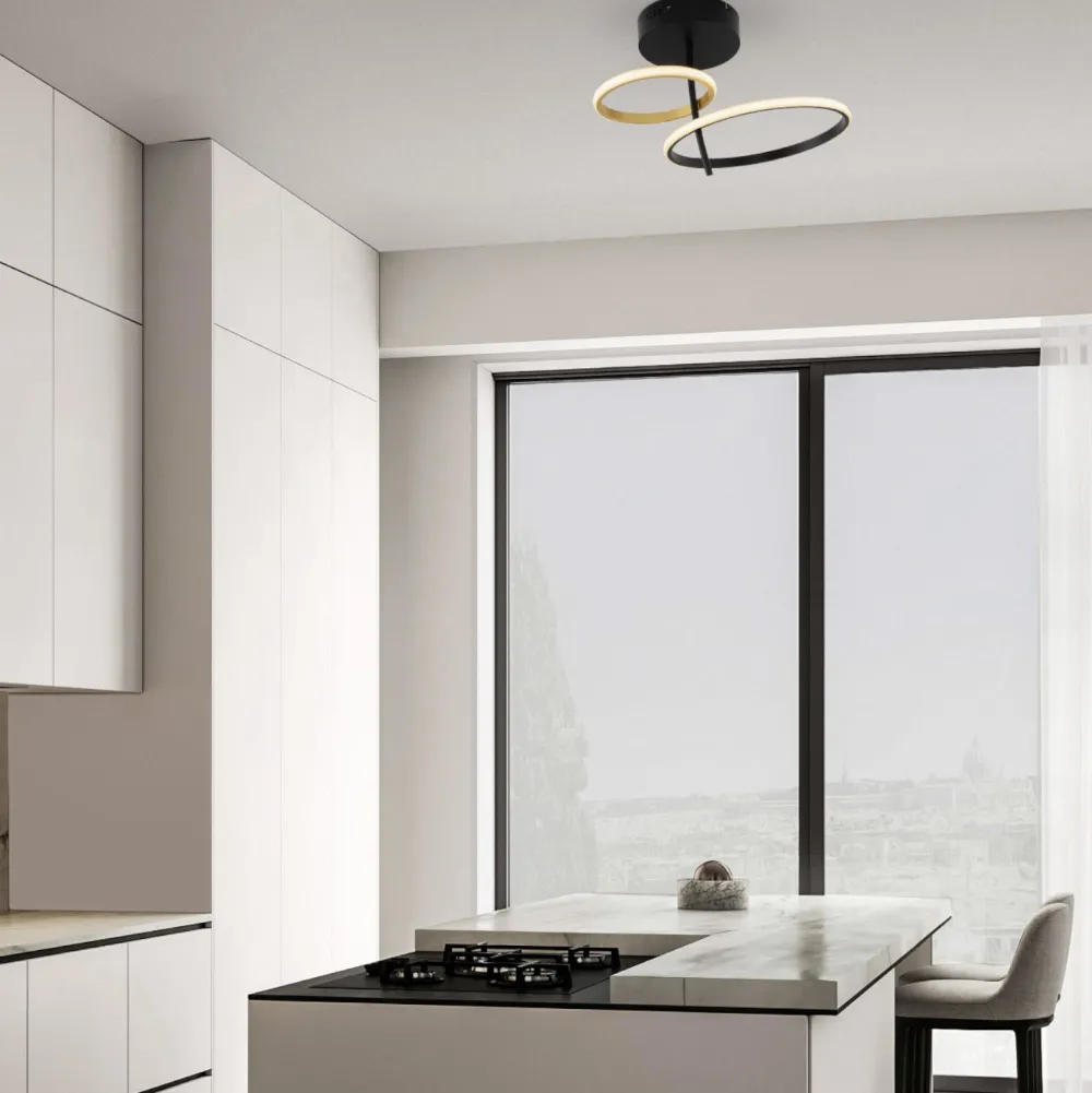 Plafoniere Moderne-Selezionato da Mazzolaluce Plafoniera led 3000k per cucina di design