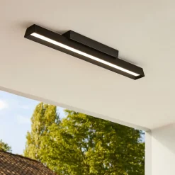 Plafoniere Da Esterno-Linea Light Plafoniera led 3000k per esterno ip 65 nera lira