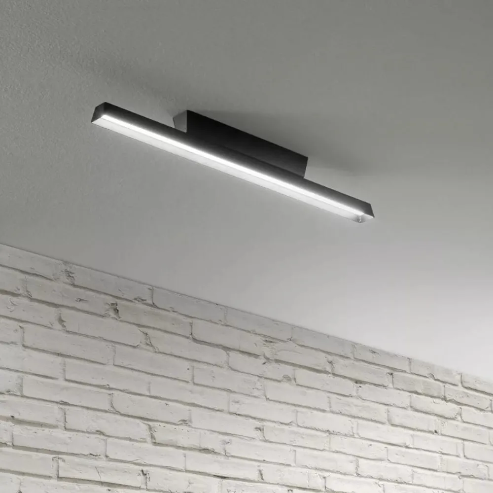 Plafoniere Da Esterno-Linea Light Plafoniera led 3000k per esterno ip 65 nera lira