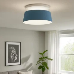 Plafoniere Moderne-Stilnovo Plafoniera led 3000k per soggiorno celeste oxygen