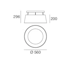 Plafoniere Moderne-Stilnovo Plafoniera led 3000k per soggiorno celeste oxygen