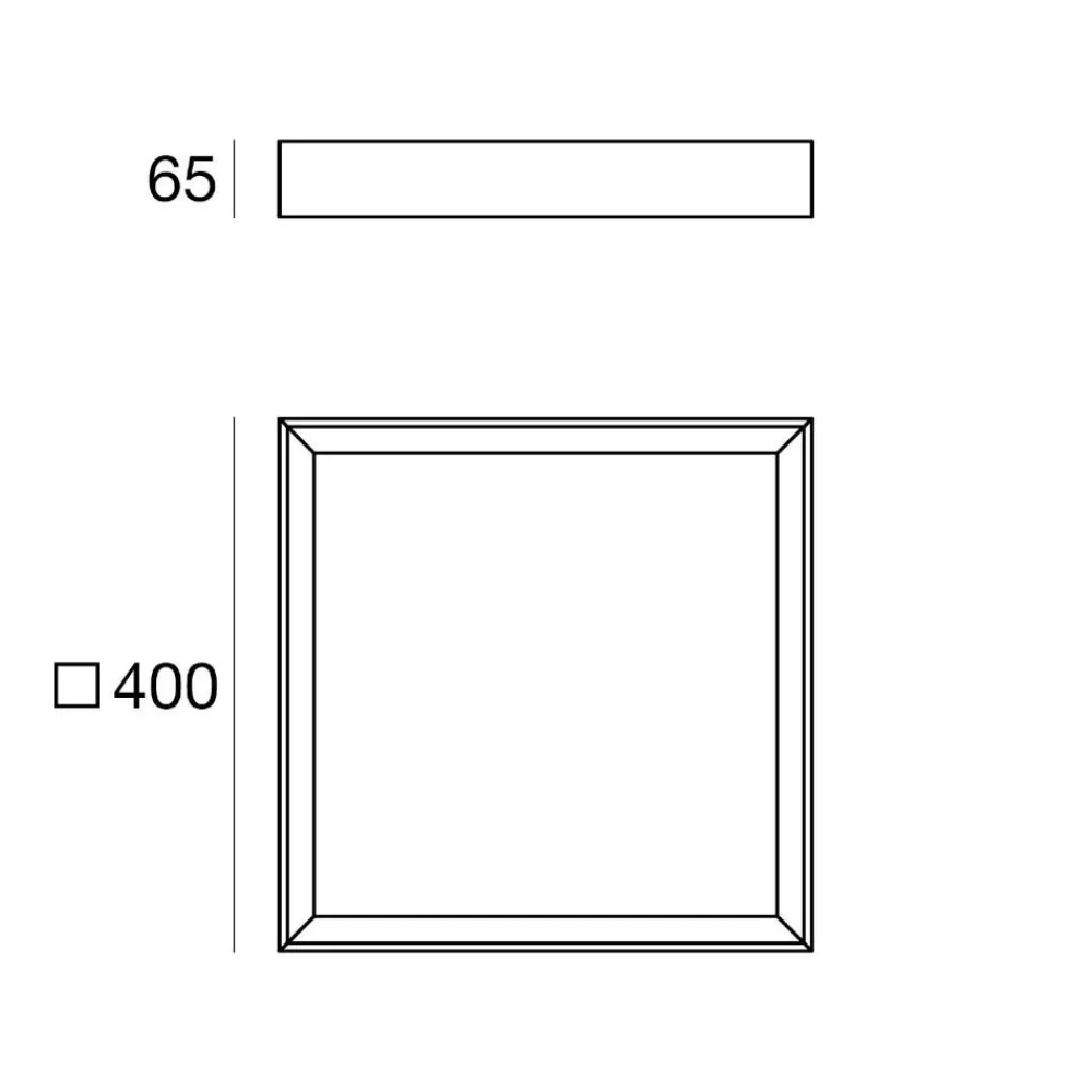 Plafoniere Moderne-Linea Light Plafoniera led 3000k quadrata nera ip40 tara