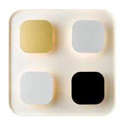 Plafoniere Moderne-Selezionato da Mazzolaluce Plafoniera led 4000k quadrata oro nero bianco