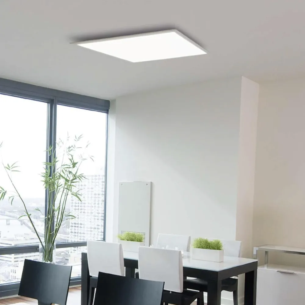 Plafoniere Moderne-Eglo Plafoniera led 4000k quadrata salobrena