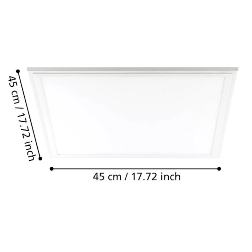 Plafoniere Moderne-Eglo Plafoniera led 4000k quadrata salobrena