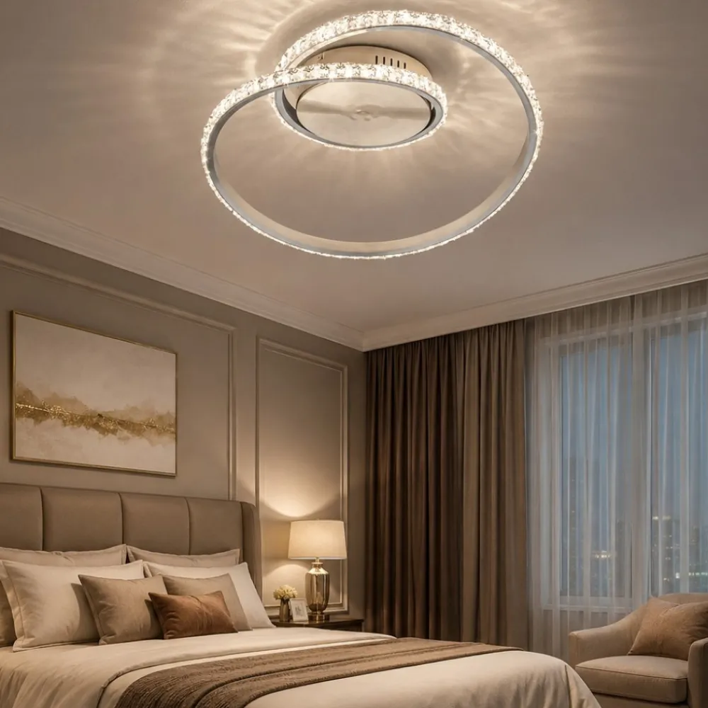 Plafoniere Moderne-Selezionato da Mazzolaluce Plafoniera led 3000k rgb dimmerabile con telecomando per camera da letto