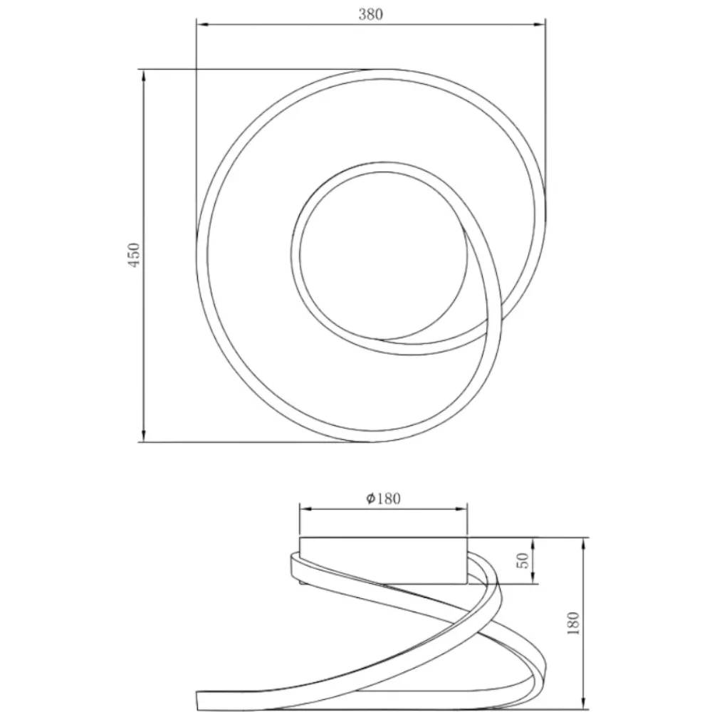 Plafoniere Moderne-Selezionato da Mazzolaluce Plafoniera led 3000k rgb dimmerabile con telecomando per camera da letto