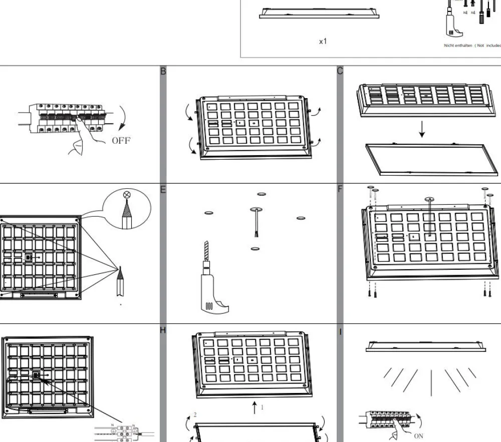 Plafoniere Moderne-Eglo Plafoniera led 4000k urtebieta urg19 quadrata