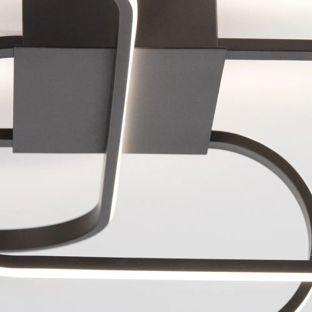 Plafoniere Moderne-Selezionato da Mazzolaluce Plafoniera led 3000k 38w nera design moderna per cucina