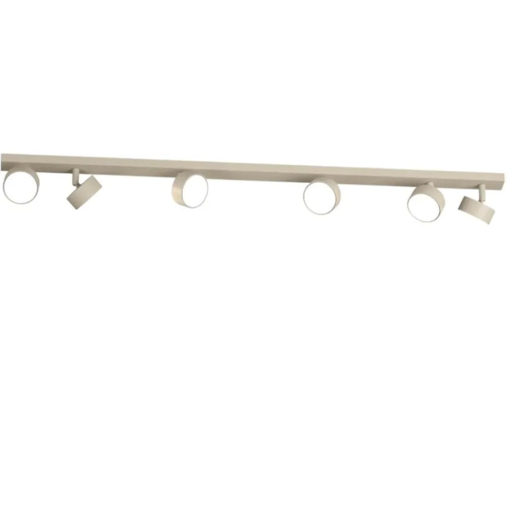 Plafoniere Moderne-Top Light Plafoniera led 6 luci orientabili sabbia toplight