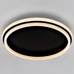 Plafoniere Moderne-Selezionato da Mazzolaluce Plafoniera led moderna nera 40w 3000k rotonda per soggiorno
