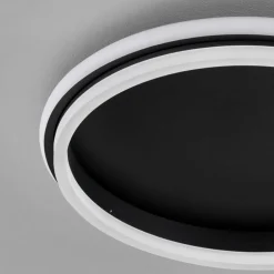 Plafoniere Moderne-Selezionato da Mazzolaluce Plafoniera led moderna nera 40w 3000k rotonda per soggiorno