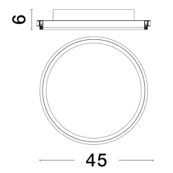 Plafoniere Moderne-Selezionato da Mazzolaluce Plafoniera led moderna nera 40w 3000k rotonda per soggiorno