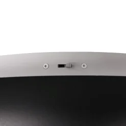 Plafoniere Moderne-Selezionato da Mazzolaluce Plafoniera led nera 75cm tonda moderna design anello per soggiorno
