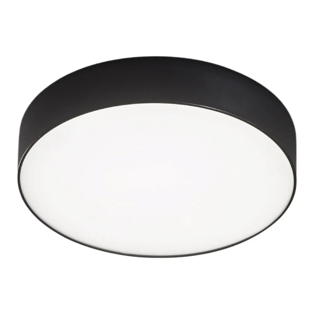 Plafoniere Moderne-Gea Luce Plafoniera led nera 20w 4000k rotonda per interni