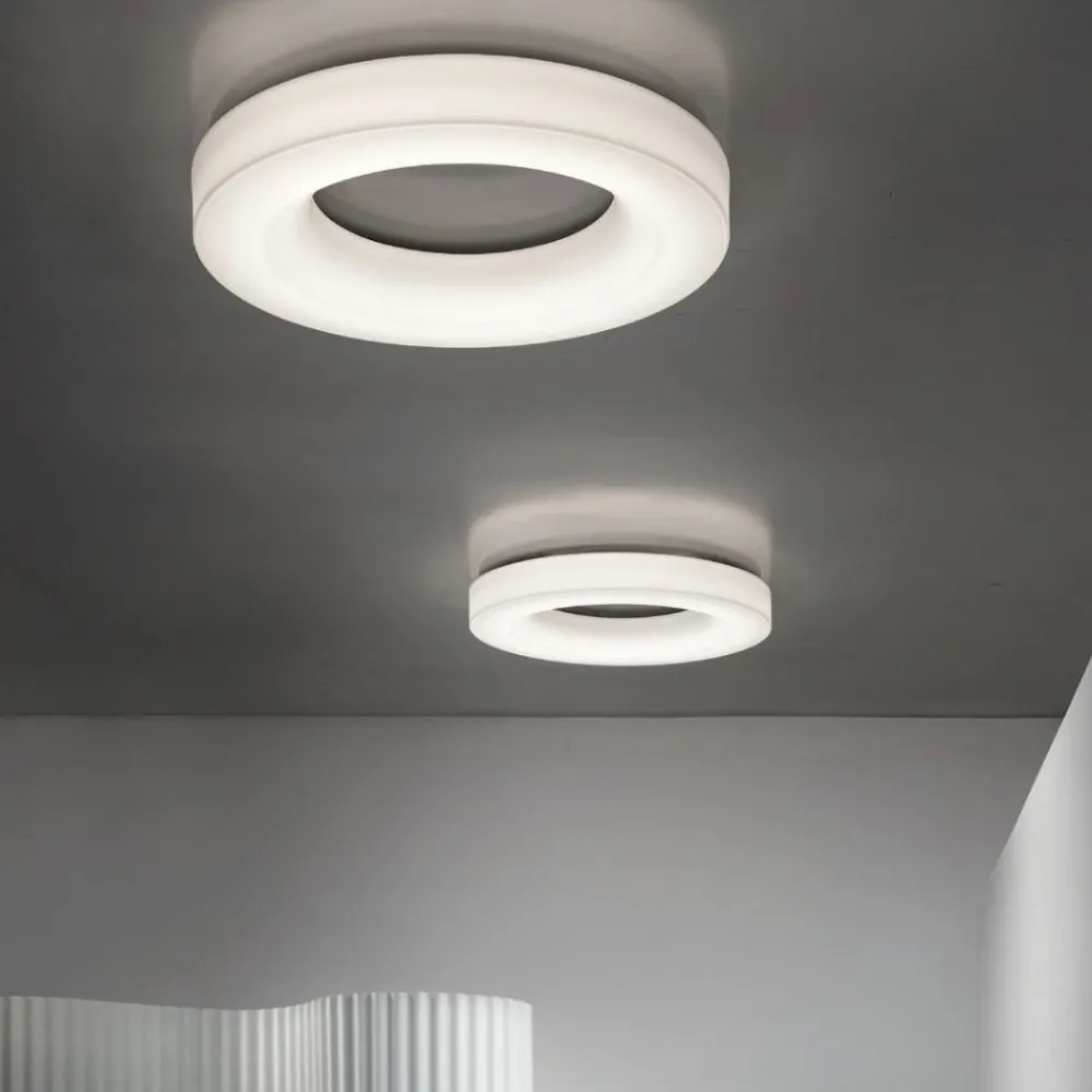 Plafoniere Moderne-Stilnovo Plafoniera led per soggiorno 4000k dimmerabile saturn