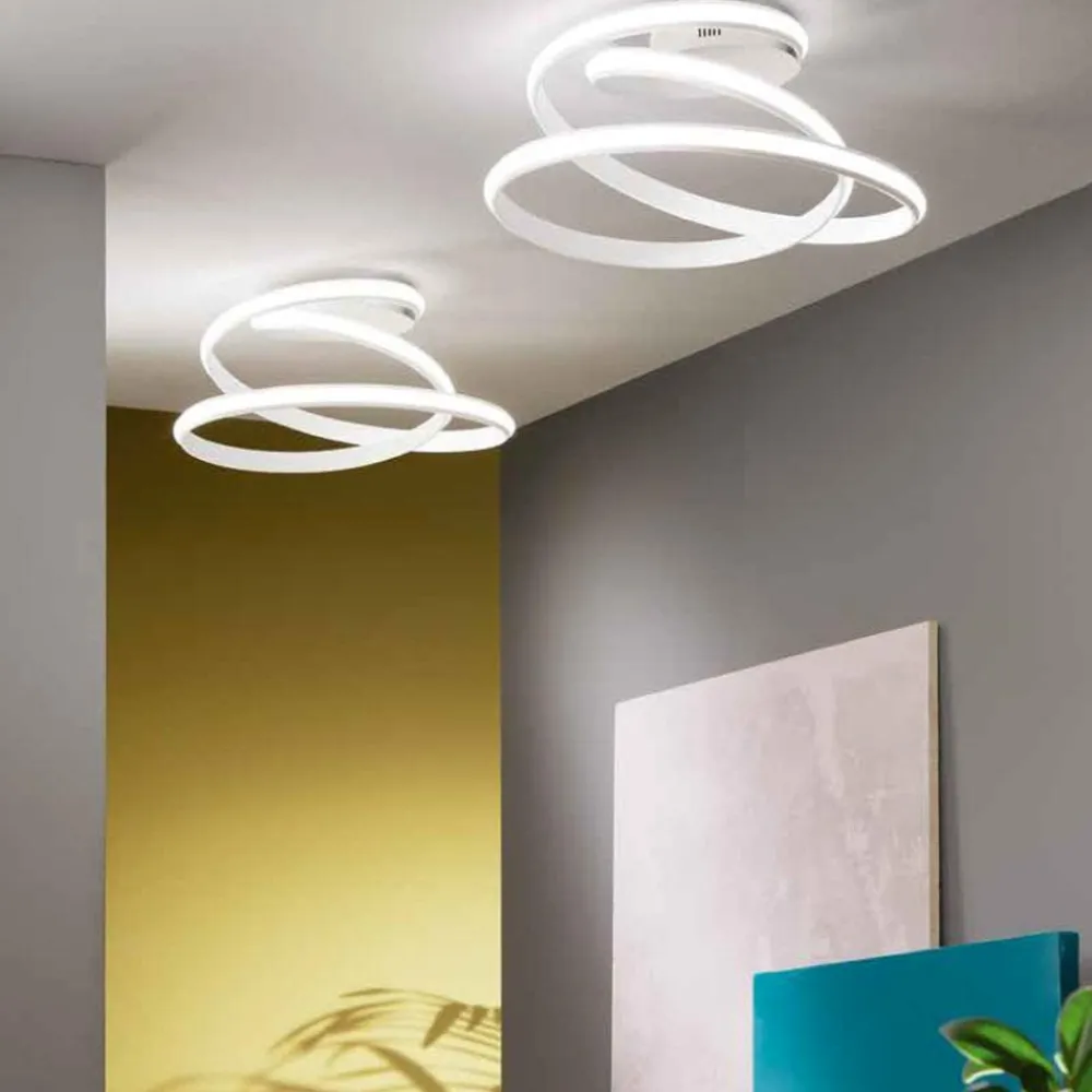 Plafoniere Moderne-Ondaluce Plafoniera led pl vuelta bianca