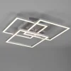 Plafoniere Moderne-Selezionato da Mazzolaluce Plafoniera led quadrati moderna nickel dimmerabile con telecomando