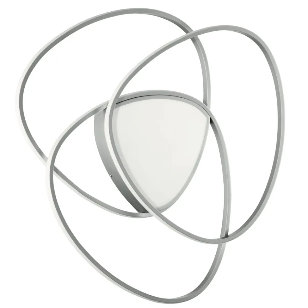 Plafoniere Moderne-Ondaluce Plafoniera led rose gr silver 4000k design moderna
