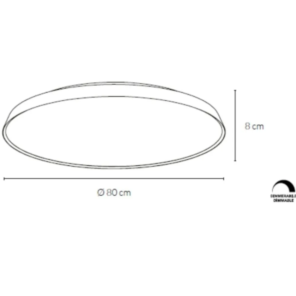 Plafoniere Moderne-Vivida International Plafoniera led rotonda sabbia 80w 3000k 4000k vivida pinco