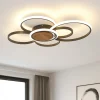 Plafoniere Moderne-Selezionato da Mazzolaluce Plafoniera led 60w antracite legno 2700k a 6000k con telecomando
