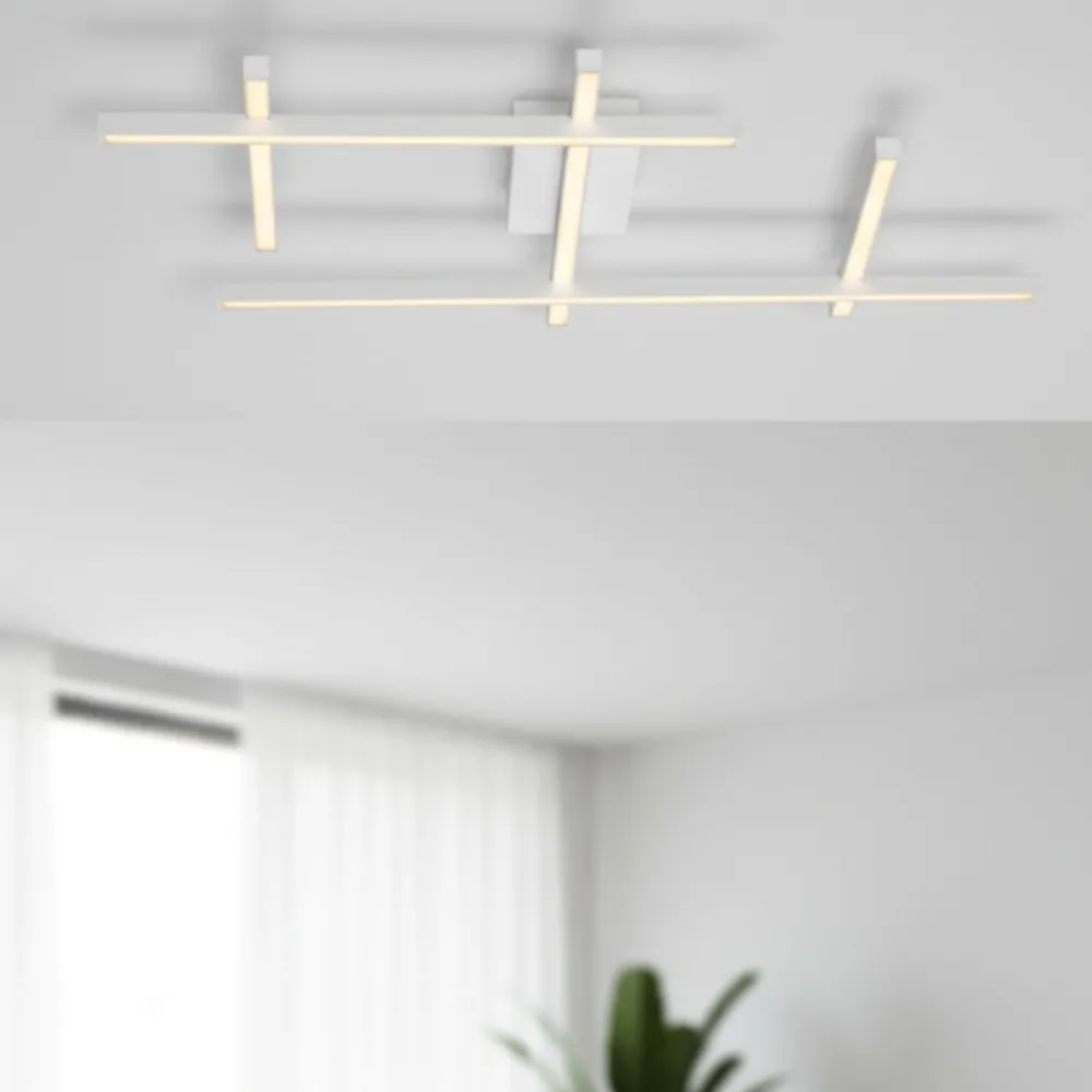 Plafoniere Moderne-Selezionato da Mazzolaluce Plafoniera led 63w bianca 3000k design sper soggiorno moderno