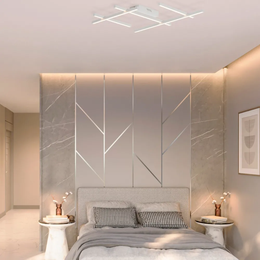 Plafoniere Moderne-Selezionato da Mazzolaluce Plafoniera led 63w bianca 3000k design sper soggiorno moderno