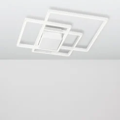 Plafoniere Moderne-Selezionato da Mazzolaluce Plafoniera led 56w bianca quadrati 3000k per soggiorno moderno