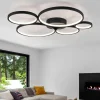 Plafoniere Moderne-Selezionato da Mazzolaluce Plafoniera led 49w cerchi nera 3000k dimmerabile