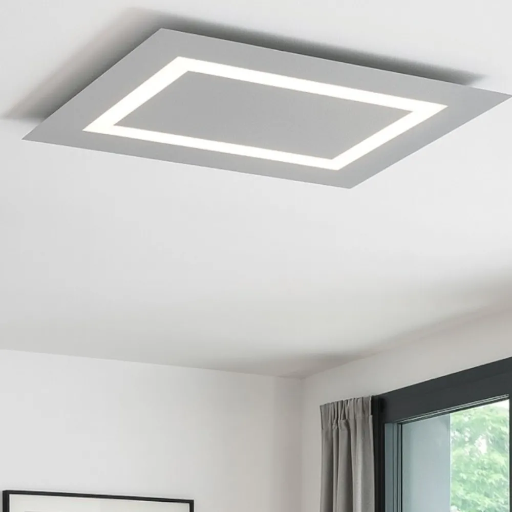 Plafoniere Moderne-Top Light Plafoniera led 91w 70cm grigio design moderno toplight carpet