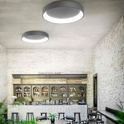 Plafoniere Moderne-Affralux Plafoniera led 35w 60cm grigio 3000k-4000k band diodi