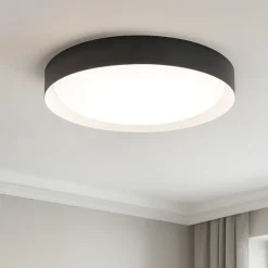 Plafoniere Moderne-Linea Light Plafoniera led 12w crew-2 3000k nero bianco