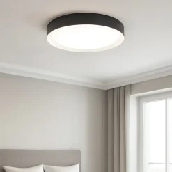 Plafoniere Moderne-Linea Light Plafoniera led 12w crew-2 3000k nero bianco