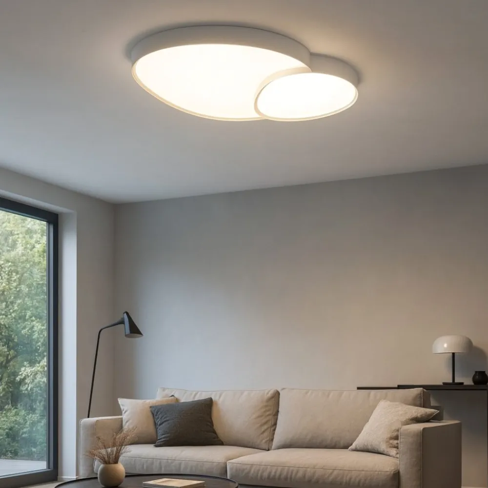 Plafoniere Moderne-Selezionato da Mazzolaluce Plafoniera led 45w da 2700k a 6500k bianca con telecomando