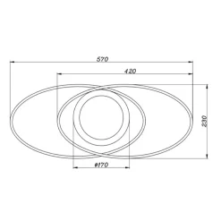 Plafoniere Moderne-Selezionato da Mazzolaluce Plafoniera led 27w 3000k antracite dimmerabile moderna