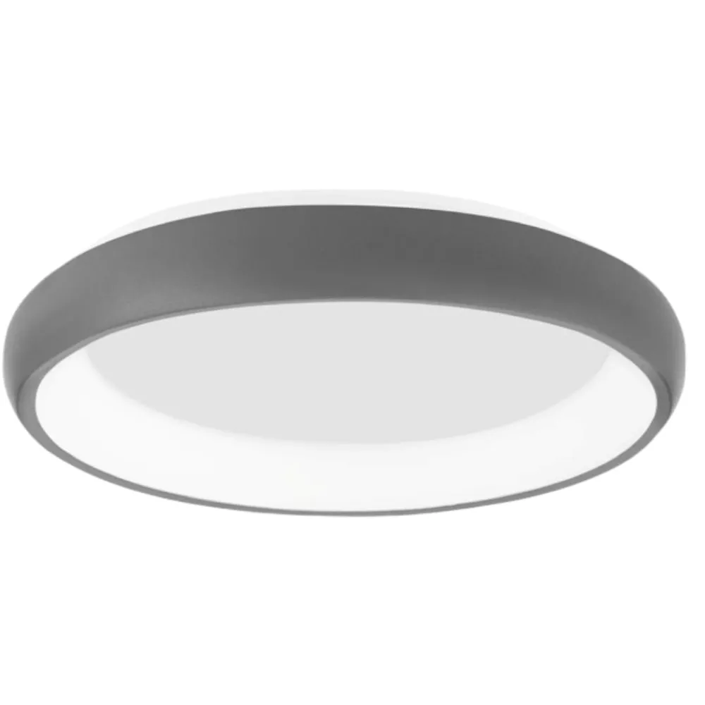 Plafoniere Moderne-Selezionato da Mazzolaluce Plafoniera led 50w 3000k antracite rotonda moderna