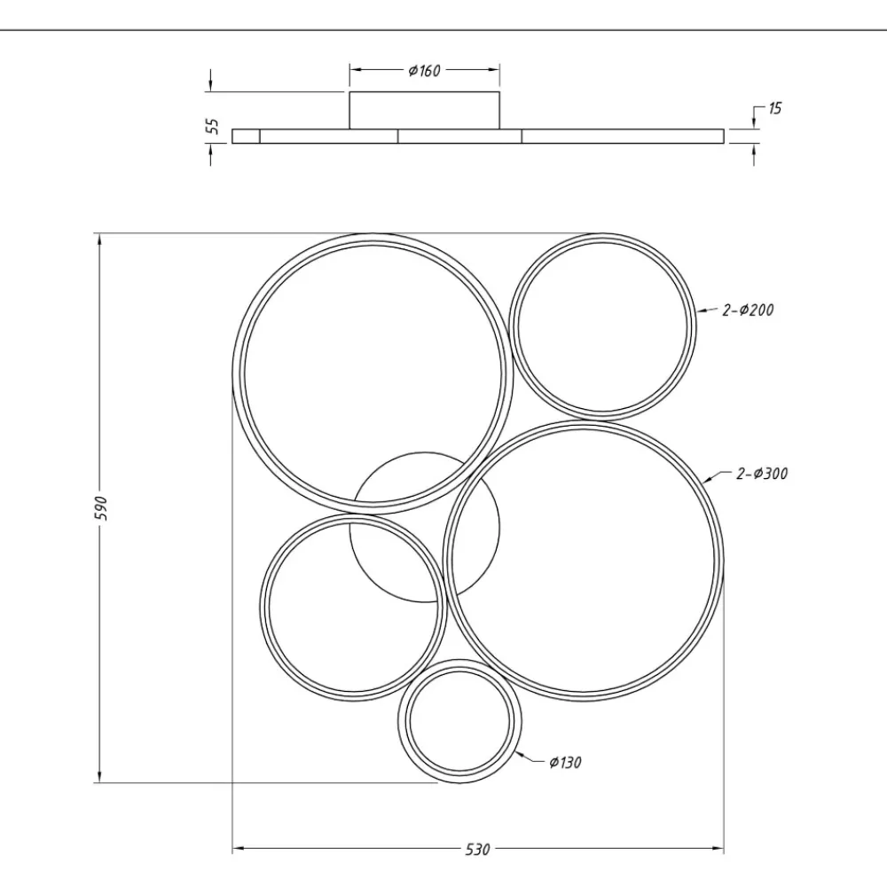 Plafoniere Moderne-Selezionato da Mazzolaluce Plafoniera led 49w 3000k bianca moderna dimmerabile per soggiorno